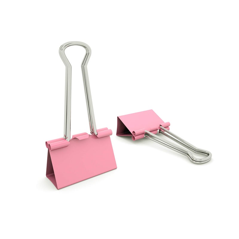 Nctinystore Binder Clips Small Metal Clamp - 3/4 in (0.75 inch)(Small, Pink, 120 Count) - Image 1